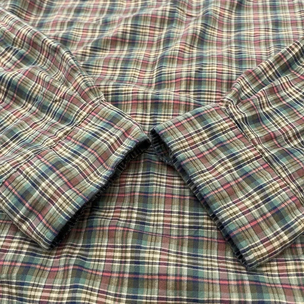 Polo Ralph Lauren Mens XL Classic Fit Green Plaid Flannel Button Down Shirt